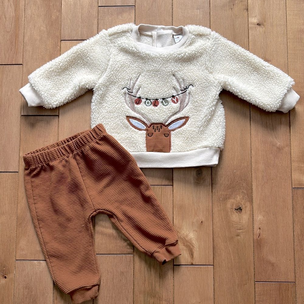 Baby 9M warm shirt and pants kit